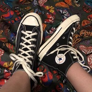 CONVERSE BLACK CANVAS HIGHTOPS